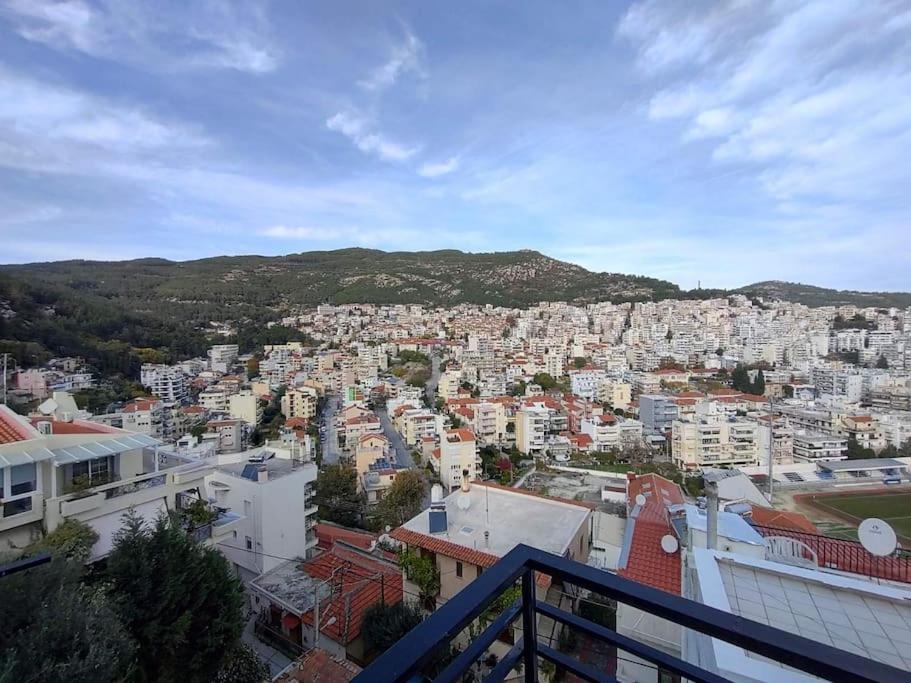 Finas Penthouse,Private Terrace,Great View,Mins From Sea Apartment Kavala Exterior photo