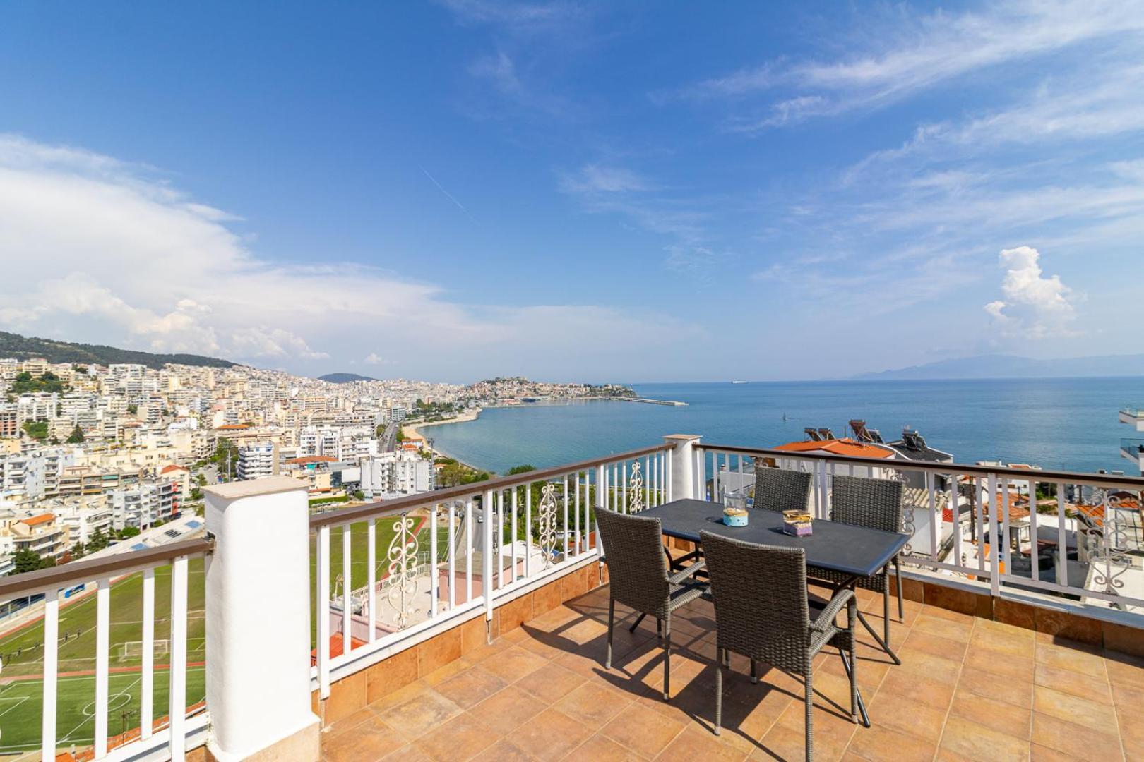 Finas Penthouse,Private Terrace,Great View,Mins From Sea Apartment Kavala Exterior photo