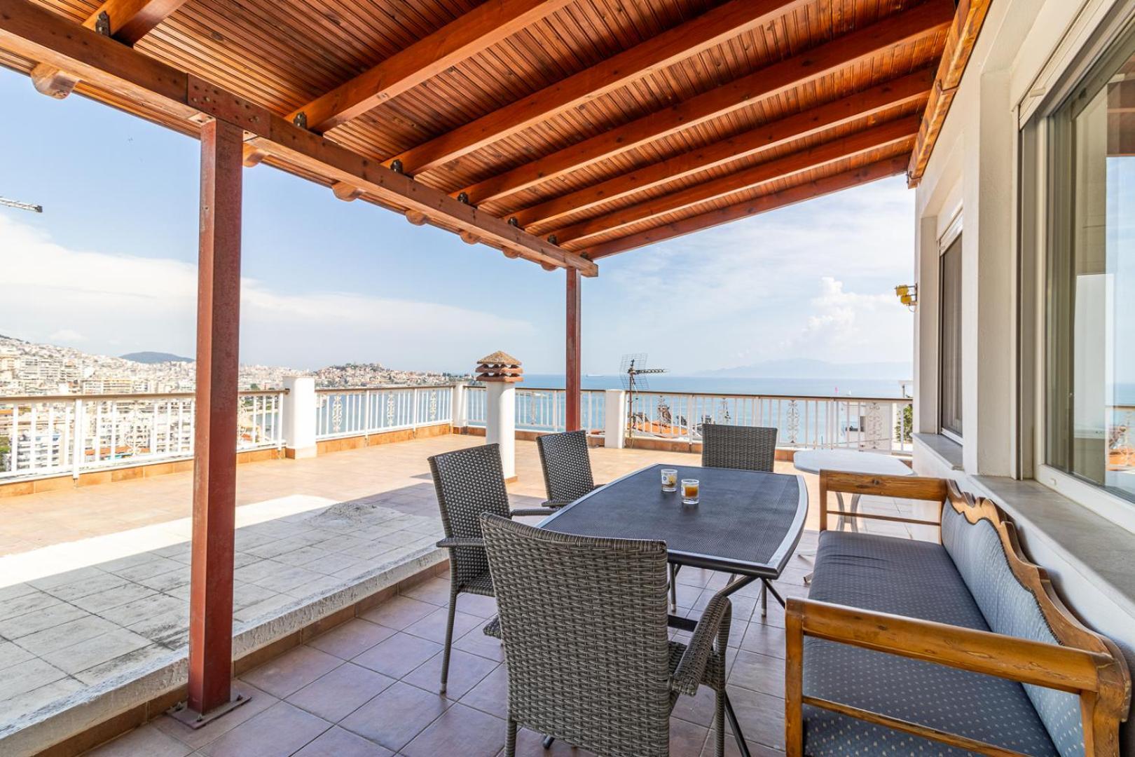 Finas Penthouse,Private Terrace,Great View,Mins From Sea Apartment Kavala Exterior photo